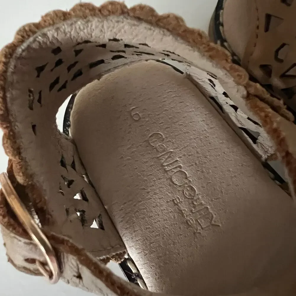 Consciously Baby leather pocket sandals